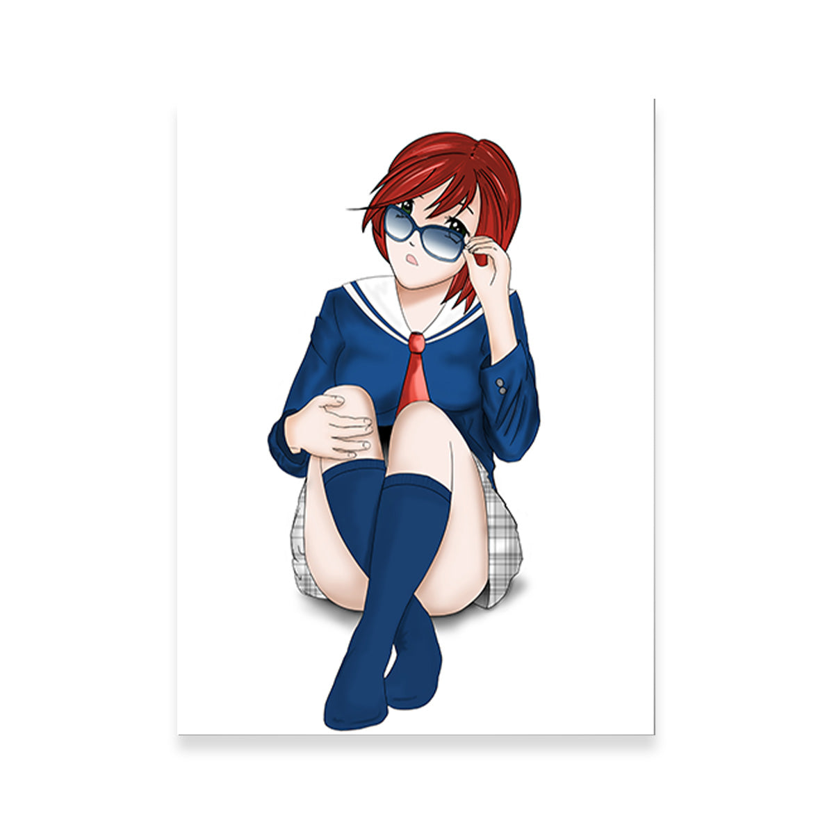Captivating Anime School Girl Artwork