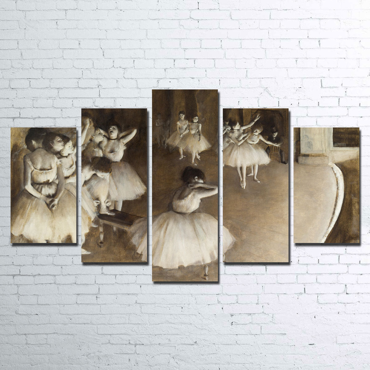 Exquisite Ballet Rehearsal Wall Art by Edgar Degas