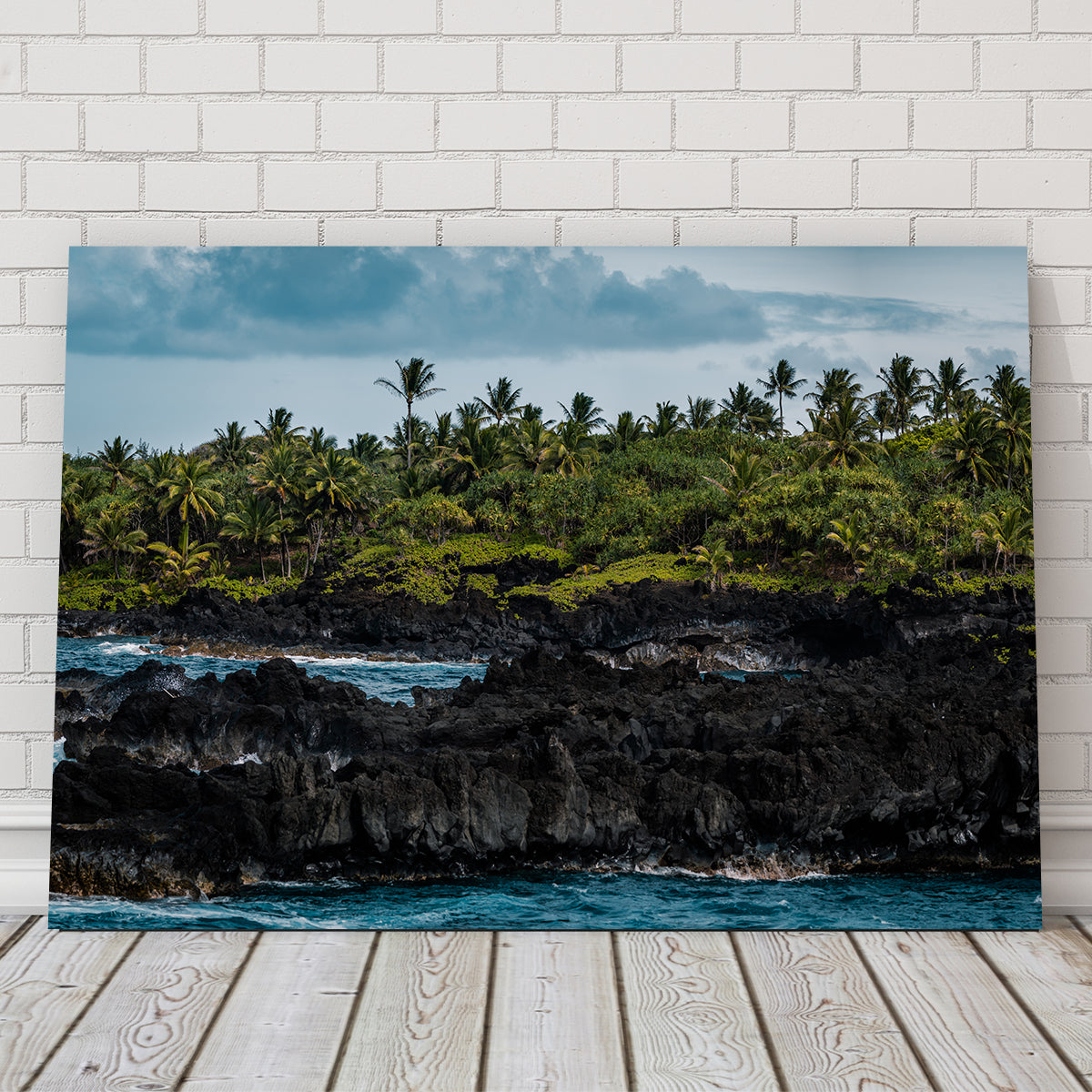 Stunning Ocean and Lava Rock Wall Art by Lucas Moore
