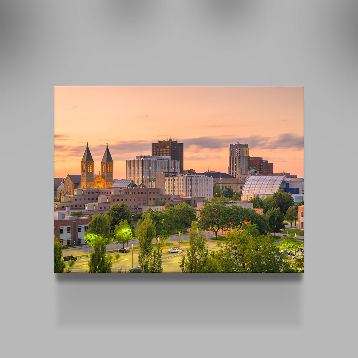 Stunning Akron Downtown Skyline Wall Art for Home Decor