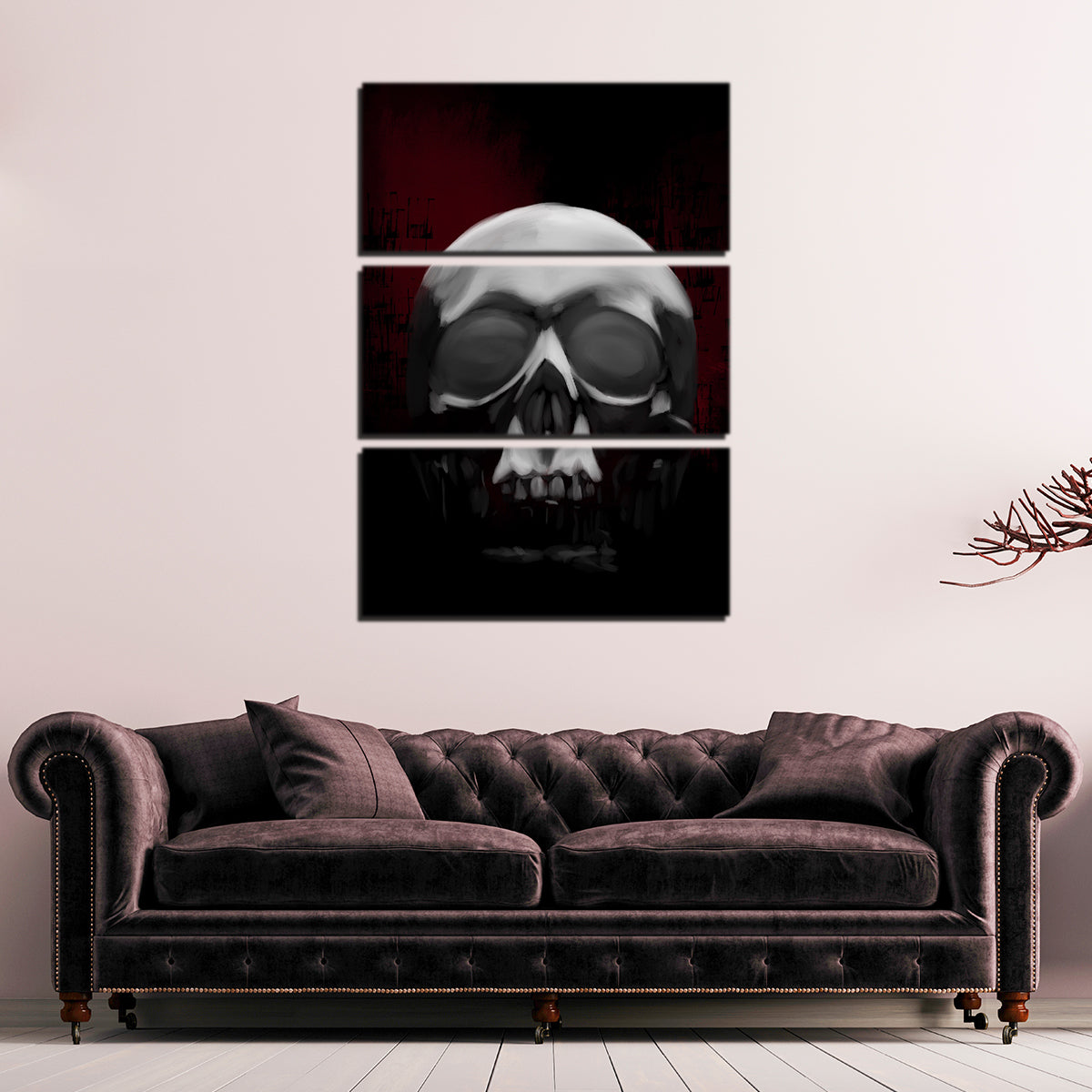Stunning White Skull Wall Art by Andy Brackpool