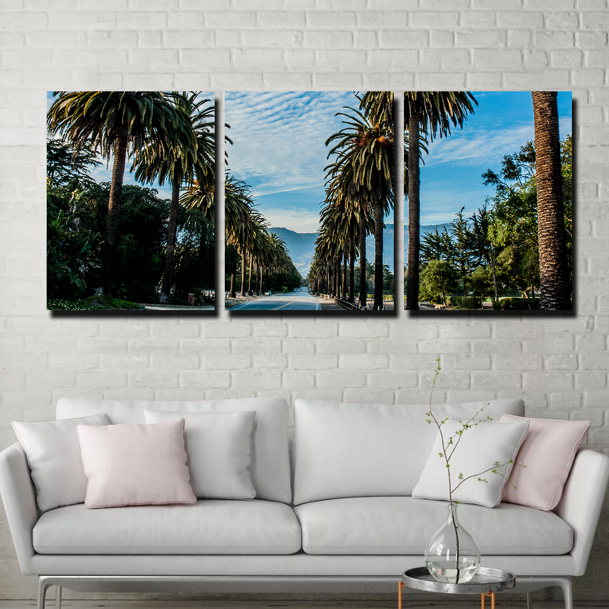 Hope Ranch Palm Drive Exquisite Wall Art by Kyle Sherry
