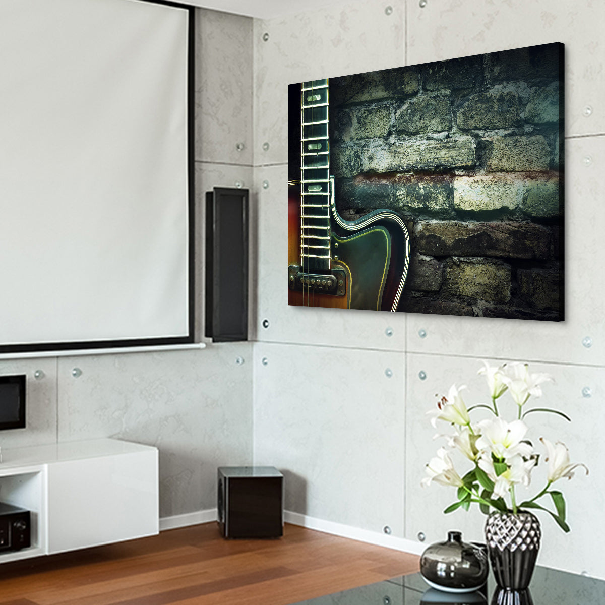 Stunning Old Vintage Jazz Guitar Wall Art for Music Lovers