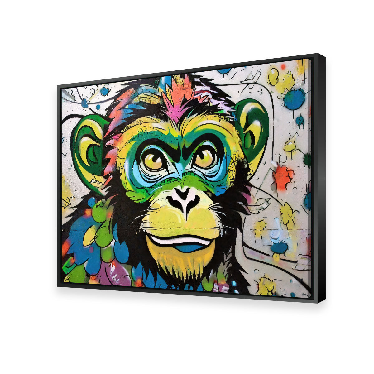Eye - catching Monkey Graffiti Wall Art by Stephen Chambers