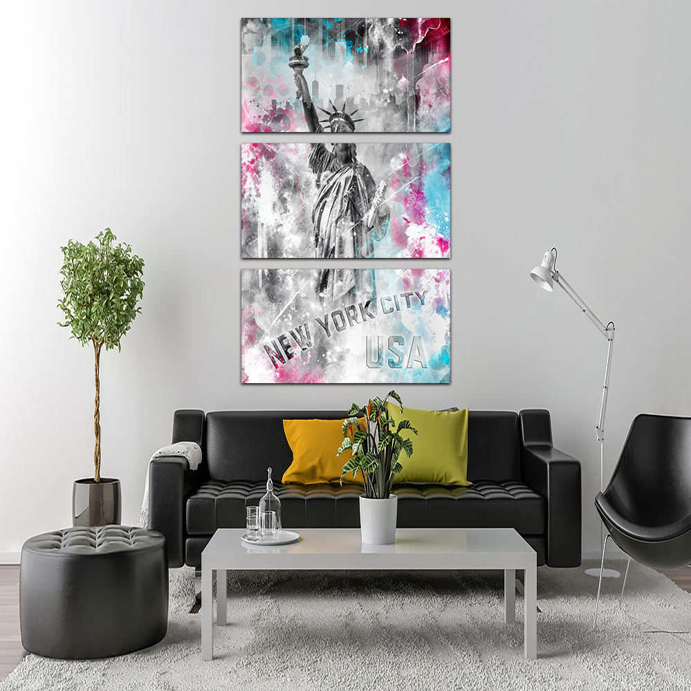 Stunning Pop Art Statue of Liberty Wall Art by Melanie Viola