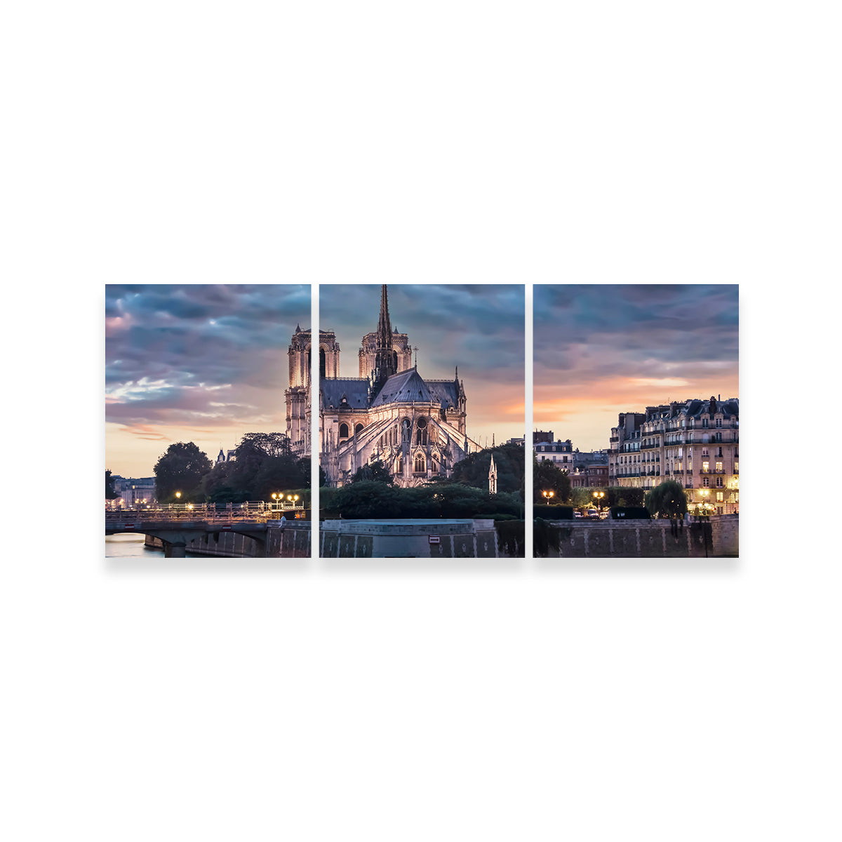 Stunning Notre Dame Sunset Wall Art for Home Decor