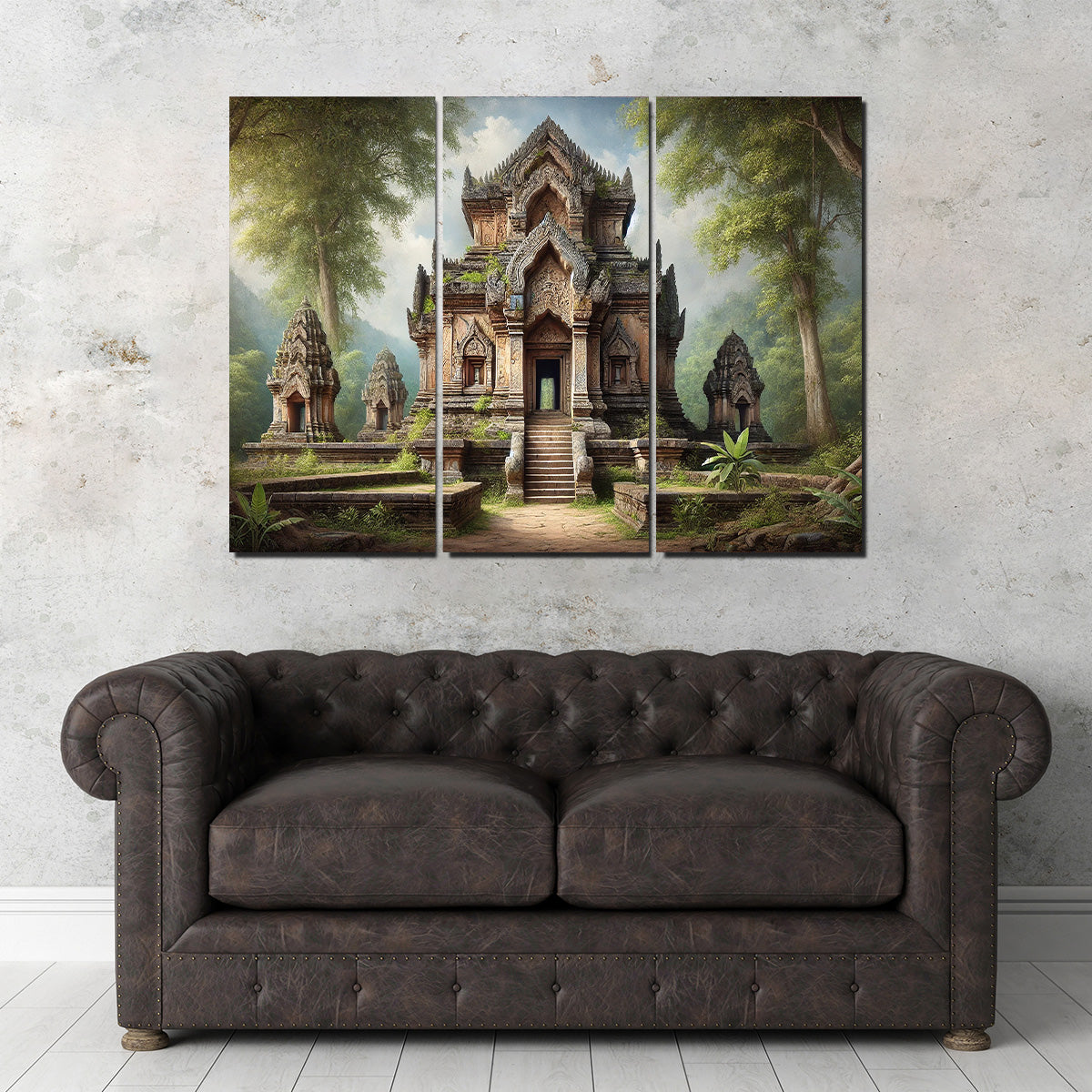 Exquisite Ancient Buddhist Temple Canvas Print