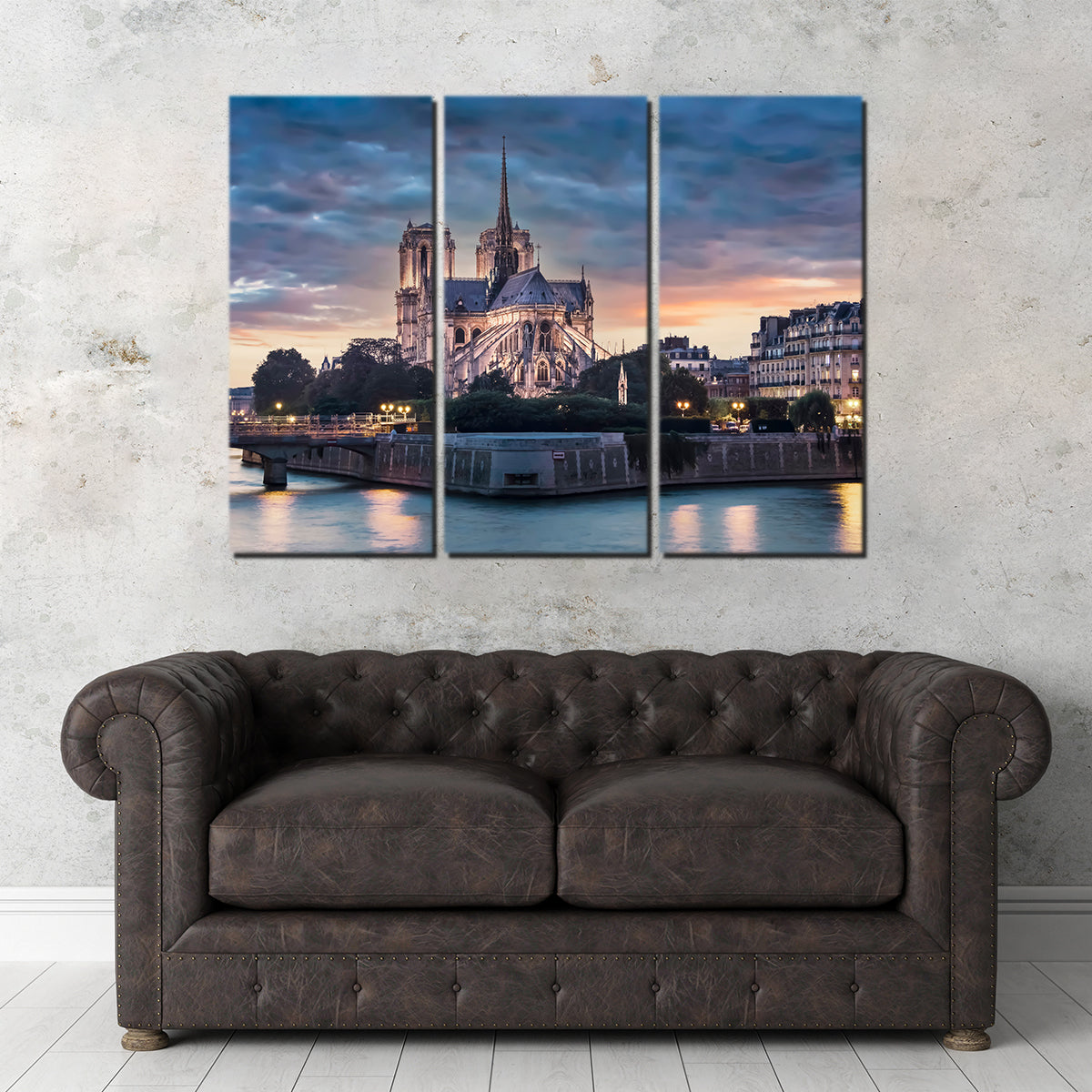 Stunning Notre Dame Sunset Wall Art for Home Decor