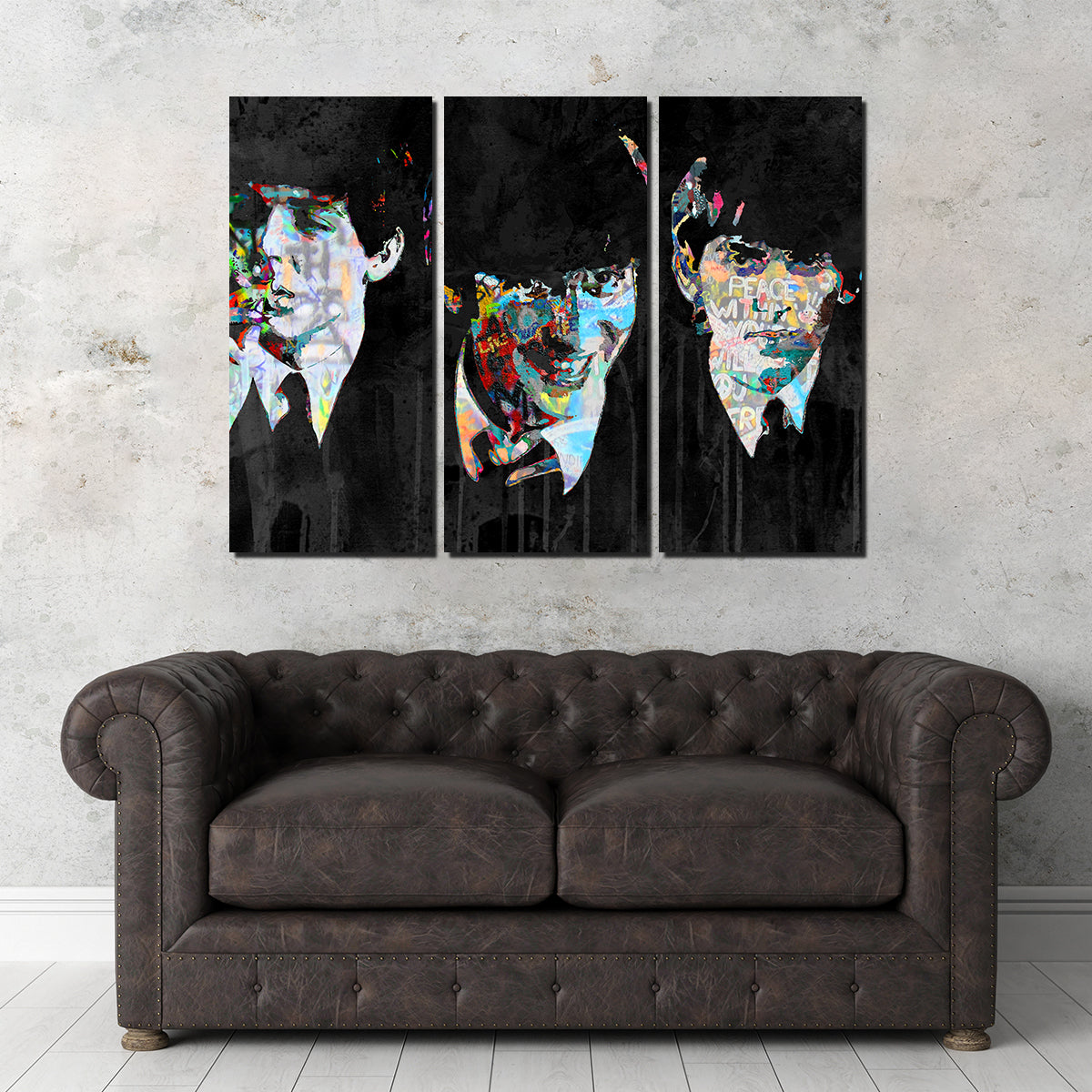 Beatles Peace Within Wall Art - Museum-Quality Handmade Canvas by Stephen Chambers