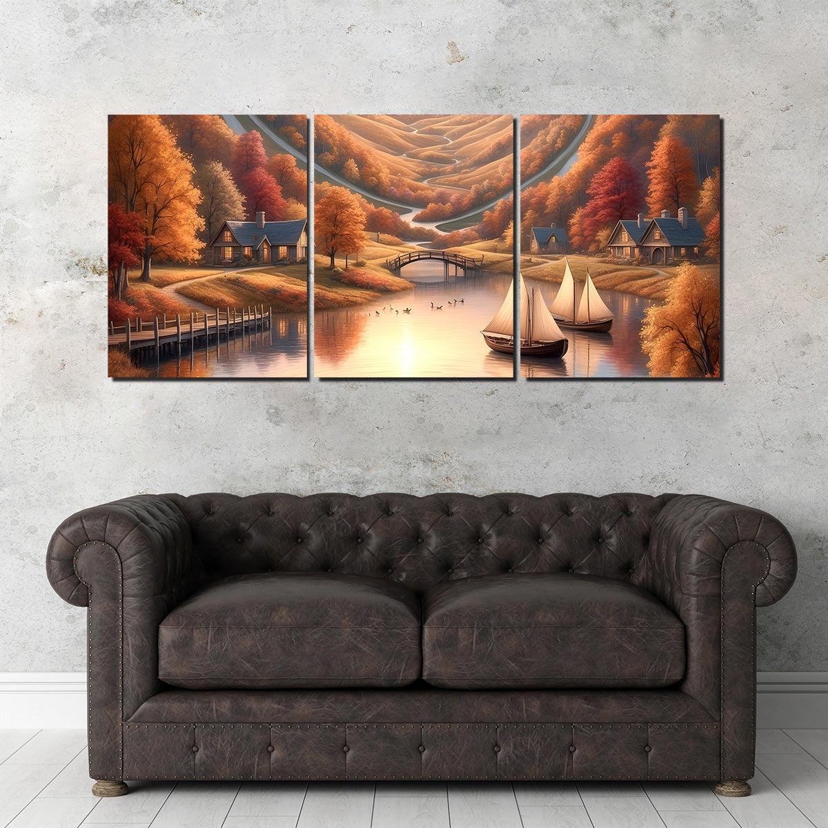 Autumn Voyage: Exquisite Handmade Wall Art