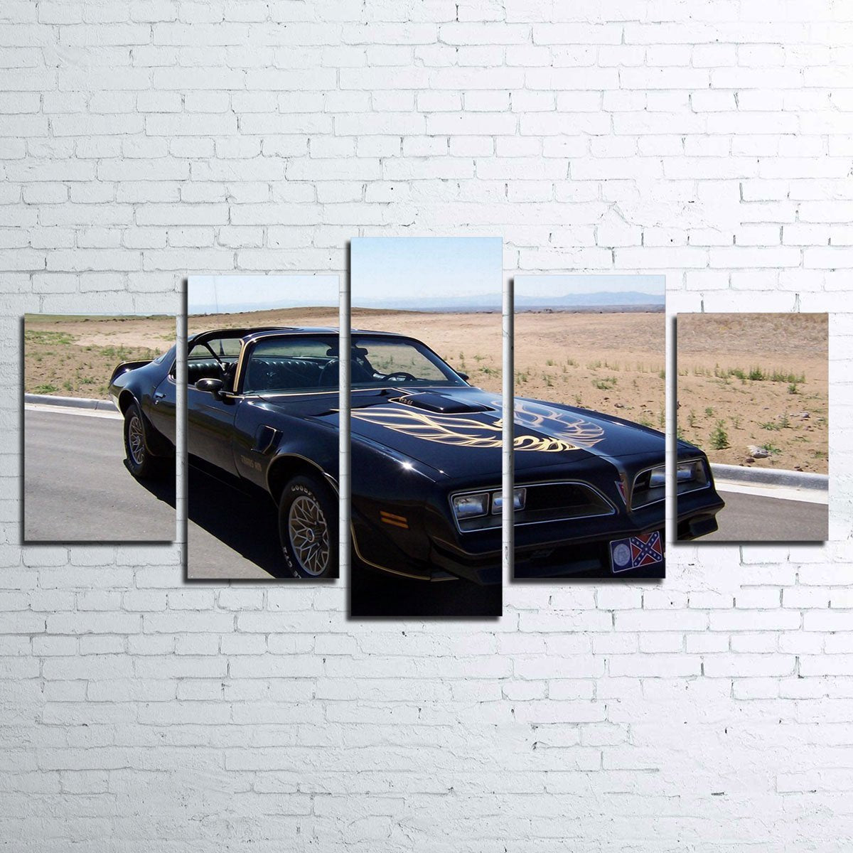 Stunning Smokey Trans Am 5-piece Wall Art Set for Home Decor
