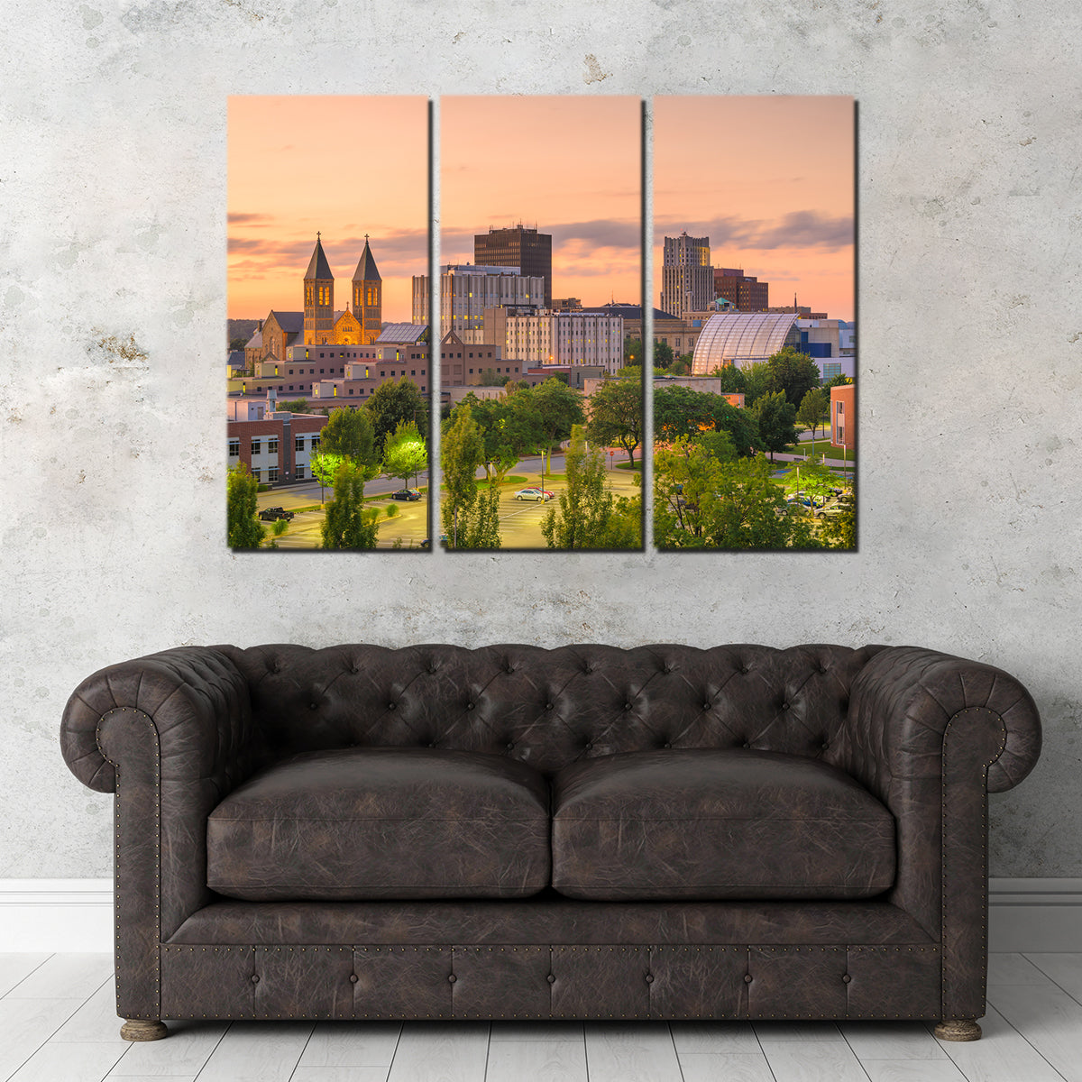 Stunning Akron Downtown Skyline Wall Art for Home Decor