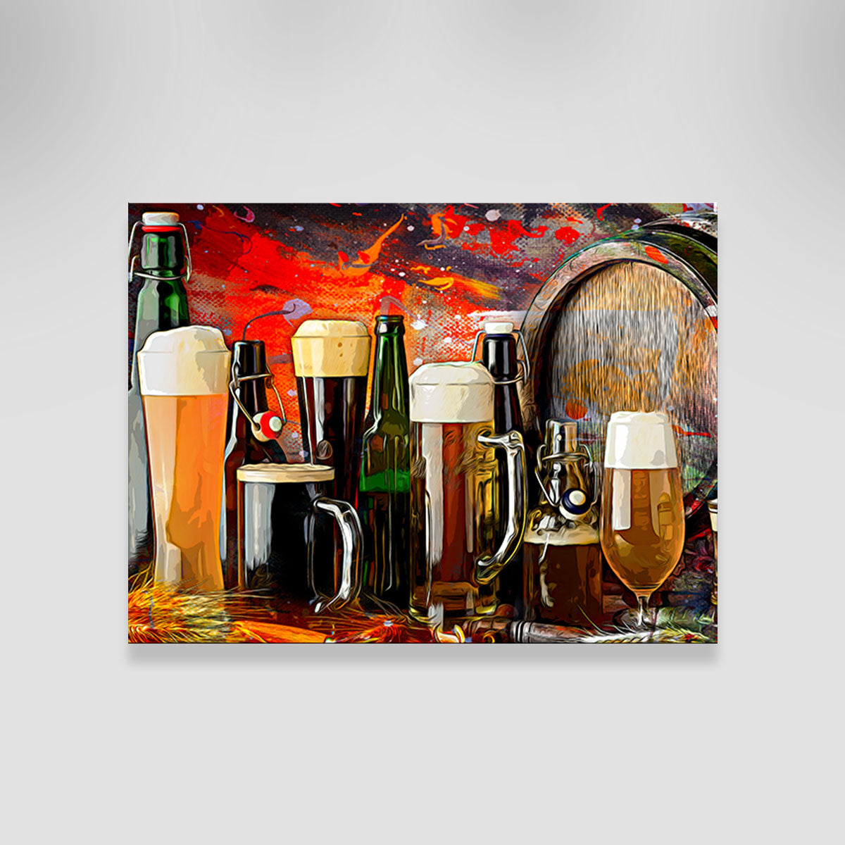 Stunning Beer Types Abstract Wall Art for Your Home Decor