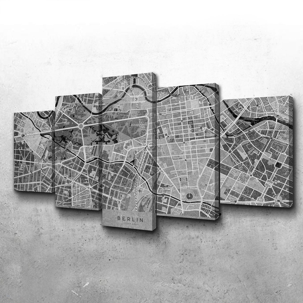 Exquisite Berlin Map 2 Wall Art for Your Home Decor