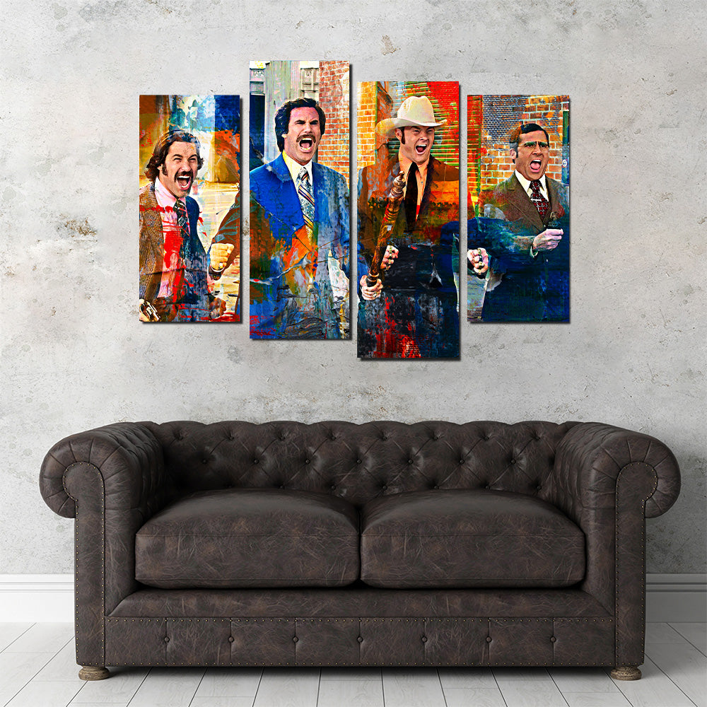 Anchorman Crew with Weapons Stunning Wall Art for Your Home Decor