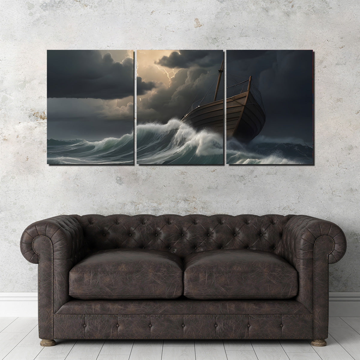 Exquisite Old Wooden Ship Wall Art - Handmade with Sustainable Materials