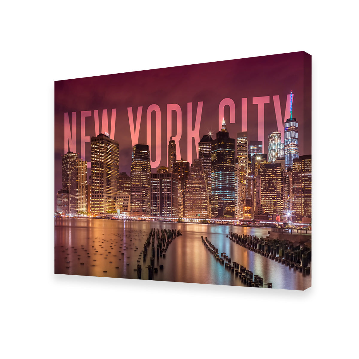 Stunning NYC Letters - Night Wall Art for Bedroom Decor