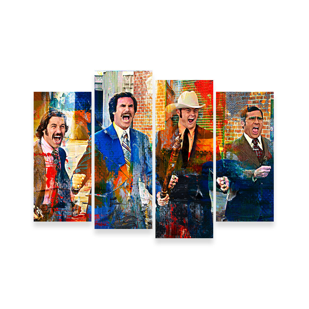 Anchorman Crew with Weapons Stunning Wall Art for Your Home Decor