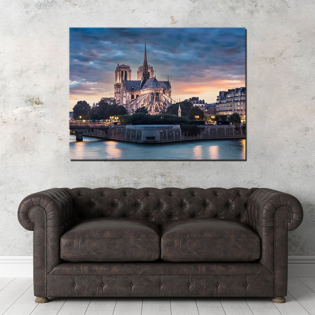 Stunning Notre Dame Sunset Wall Art for Home Decor
