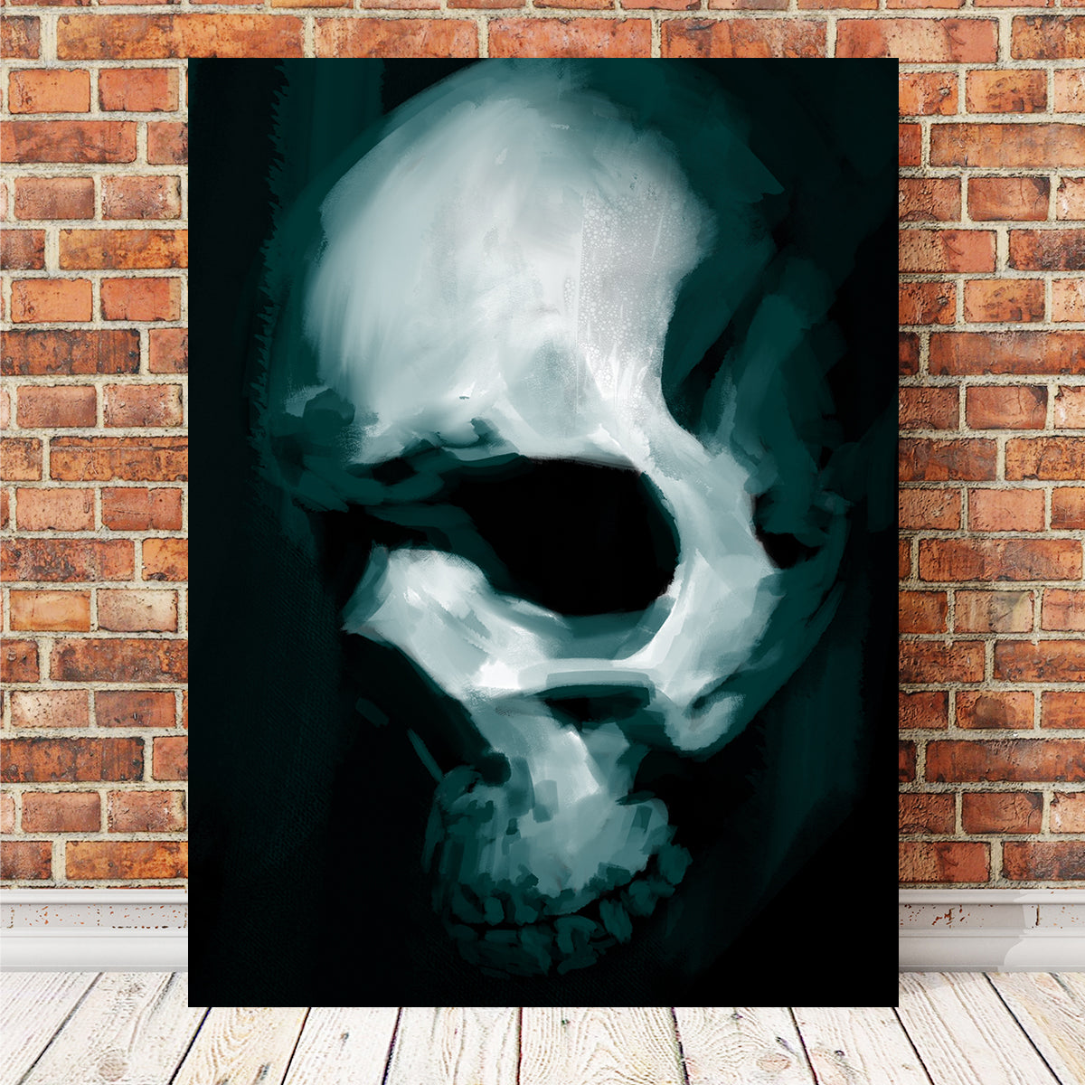 Stunning Skull In Profile Wall Art by Andy Brackpool