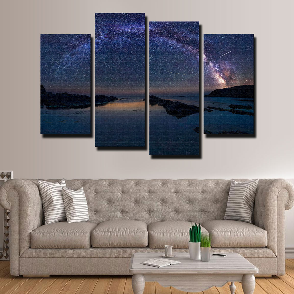 Stunning Arched Galaxy Wall Art for Enchanting Spaces