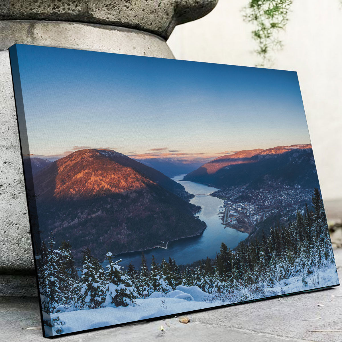 Breathtaking Snow Capped Creek Wall Art by Mike Cotton