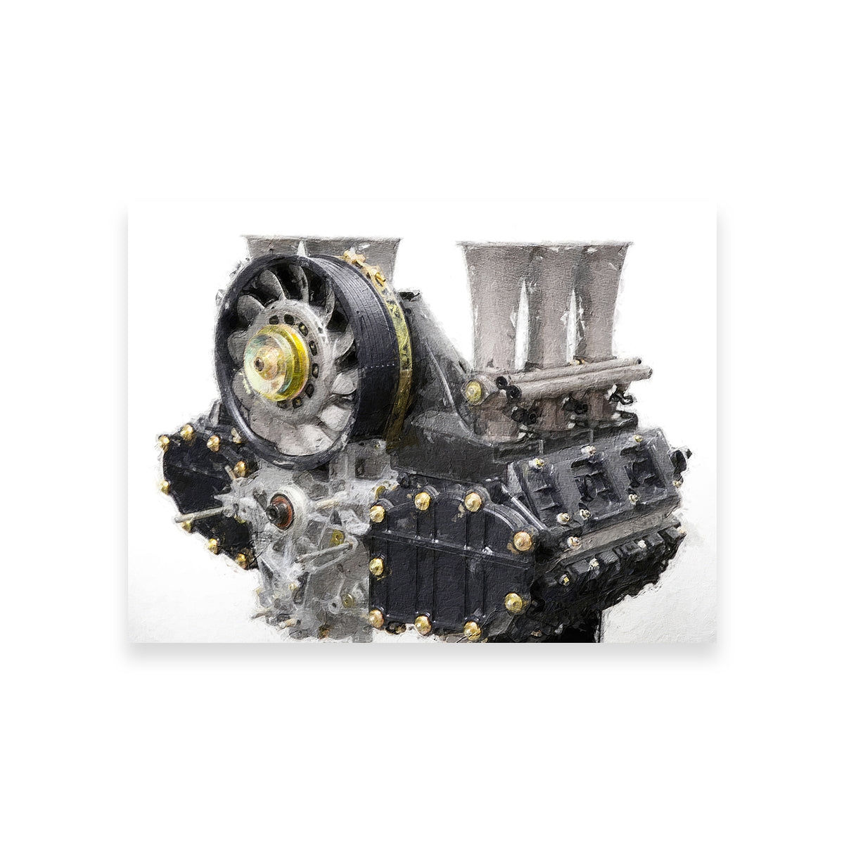 Stunning Porsche 911 Engine 1 Wall Art by Stephen Chambers