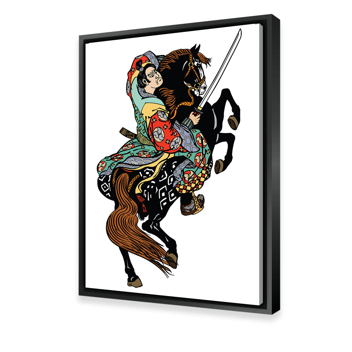 Exquisite Noble Samurai Horseman Wall Art for Stunning Decor