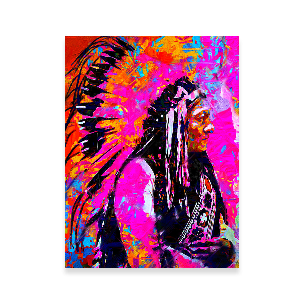 Exquisite Sitting Bull Wall Art by Stephen Chambers