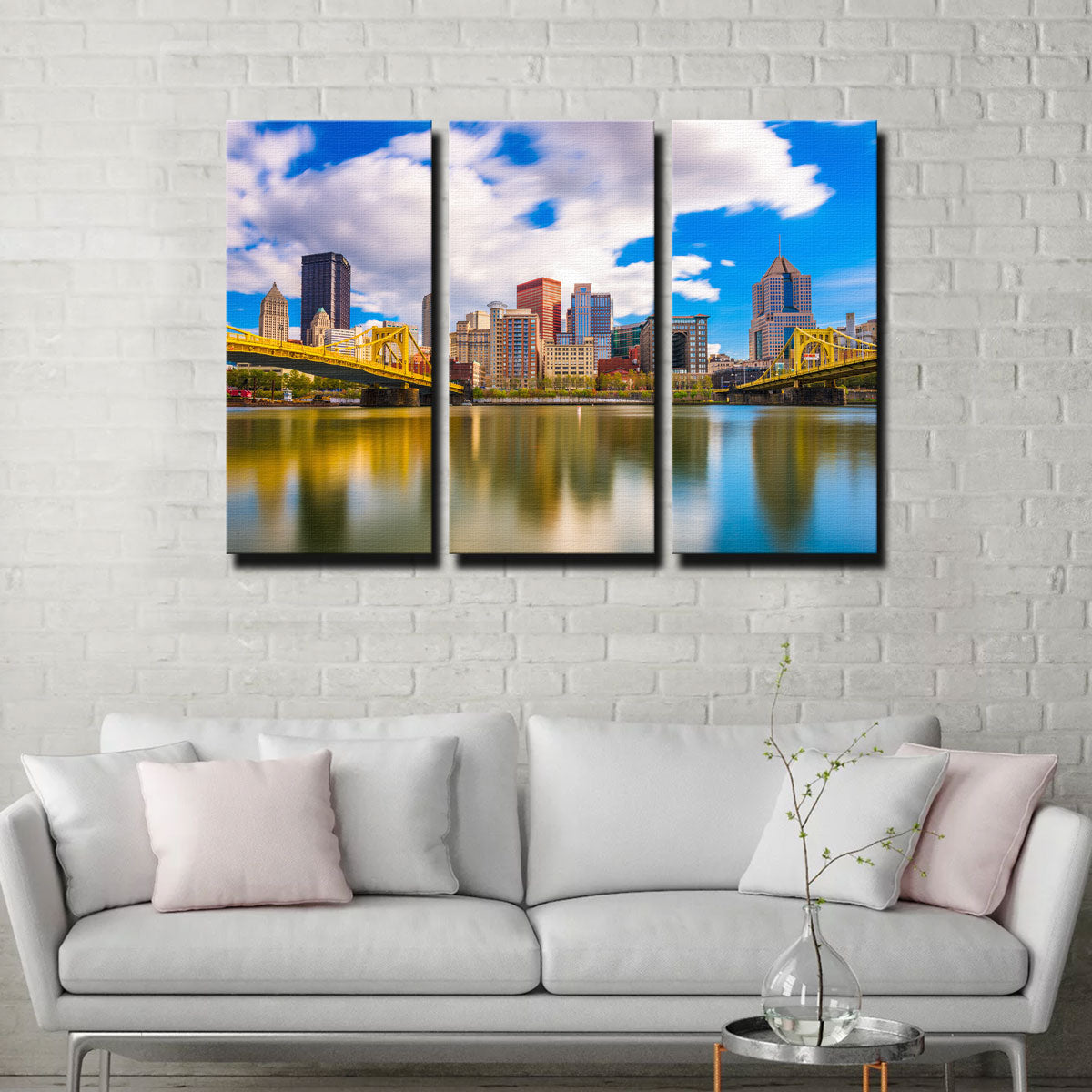 Exquisite Pittsburgh Allegheny River Wall Art - Museum-Quality Canvas on Sustainable Pine Frames