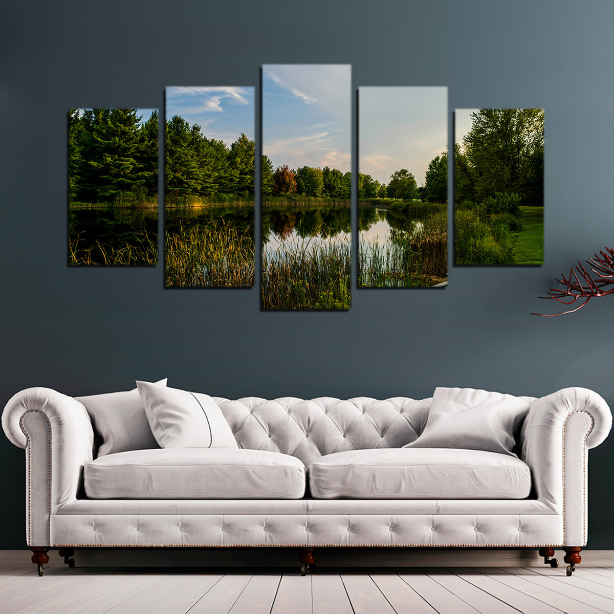Stunning Alum Creek Fishing Pond Wall Art for Home Decor