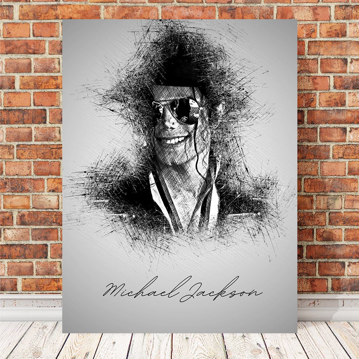 Exquisite Michael Jackson Sketch Wall Art - Ideal for Home Decor