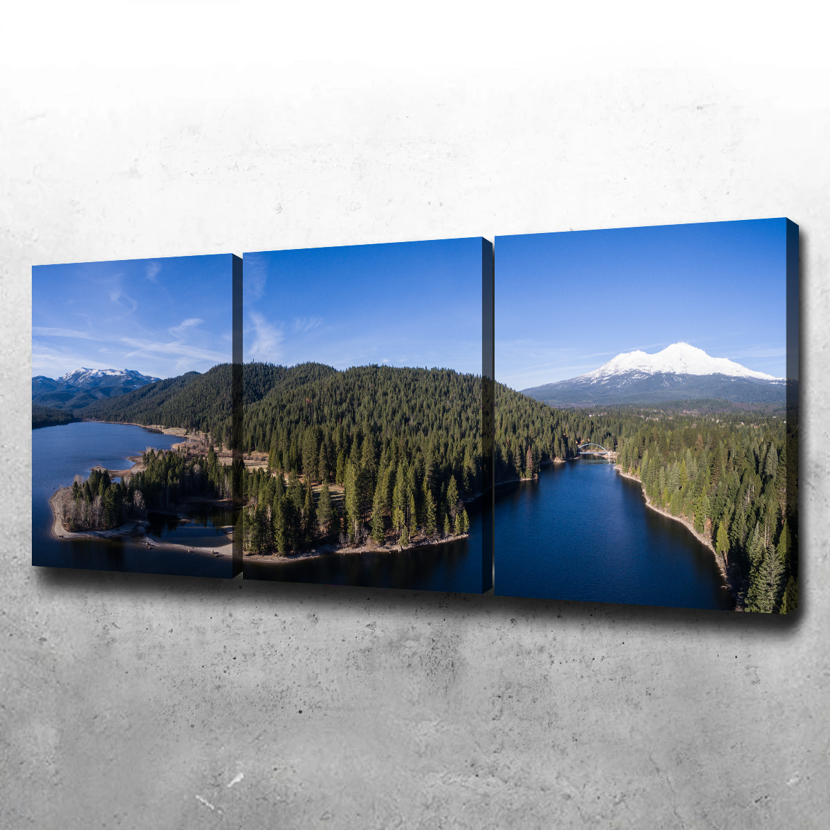 Breathtaking Siskiyou Lake and Mount Shasta Wall Art for Stunning Home Decor