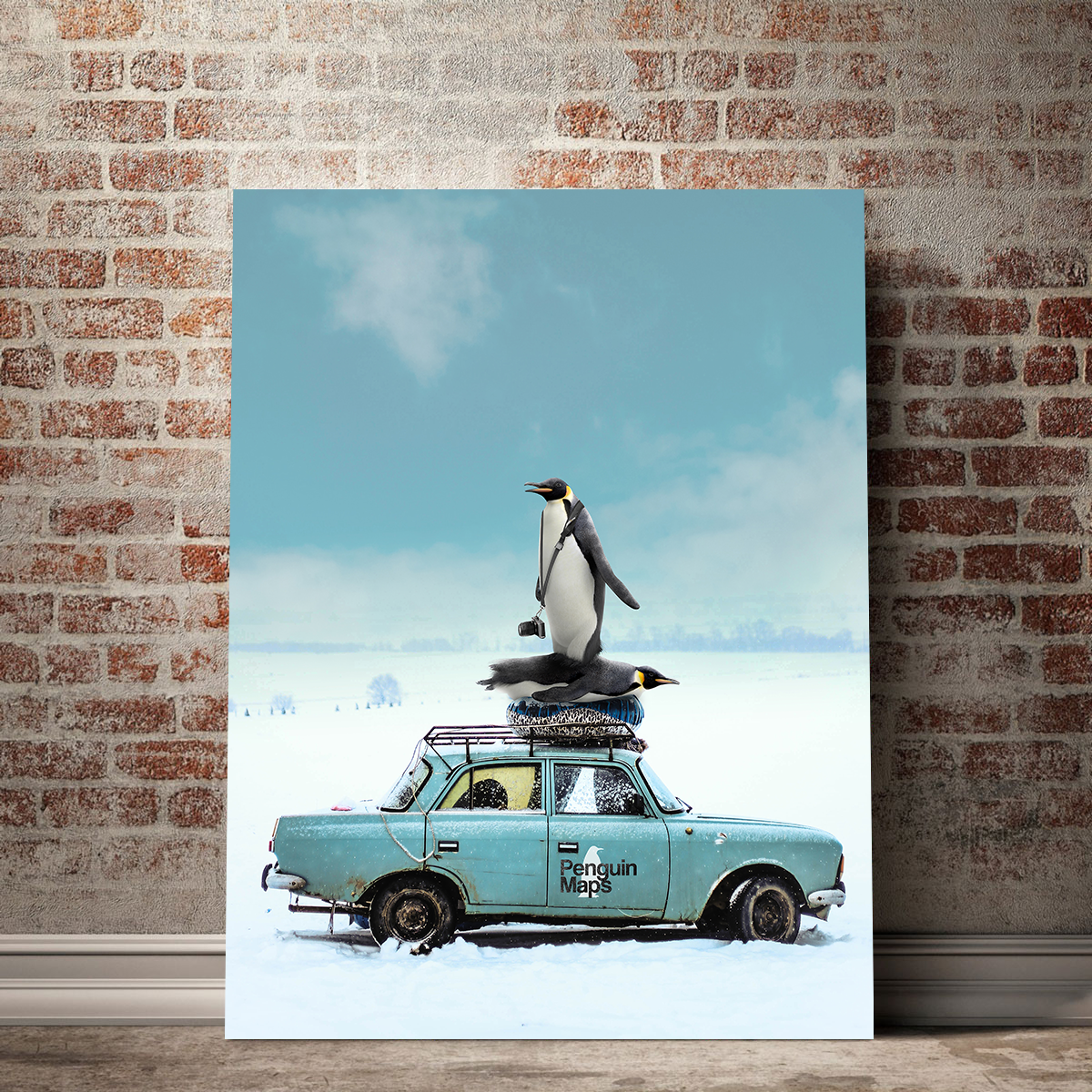 Exquisite Penguin Maps Wall Art by Ibrahim Saifee