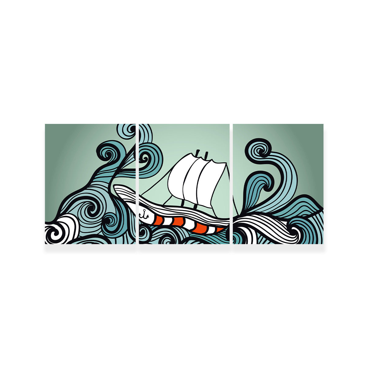 Exquisite Ship Art Wall Decor Canvas
