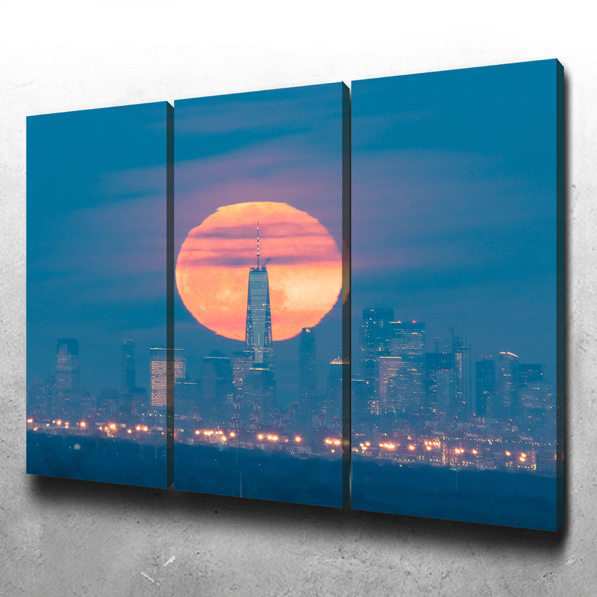 Stunning New York Sun Skyline Wall Art by Dennis Maida