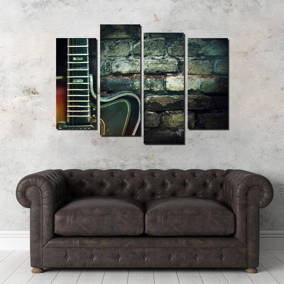 Stunning Old Vintage Jazz Guitar Wall Art for Music Lovers