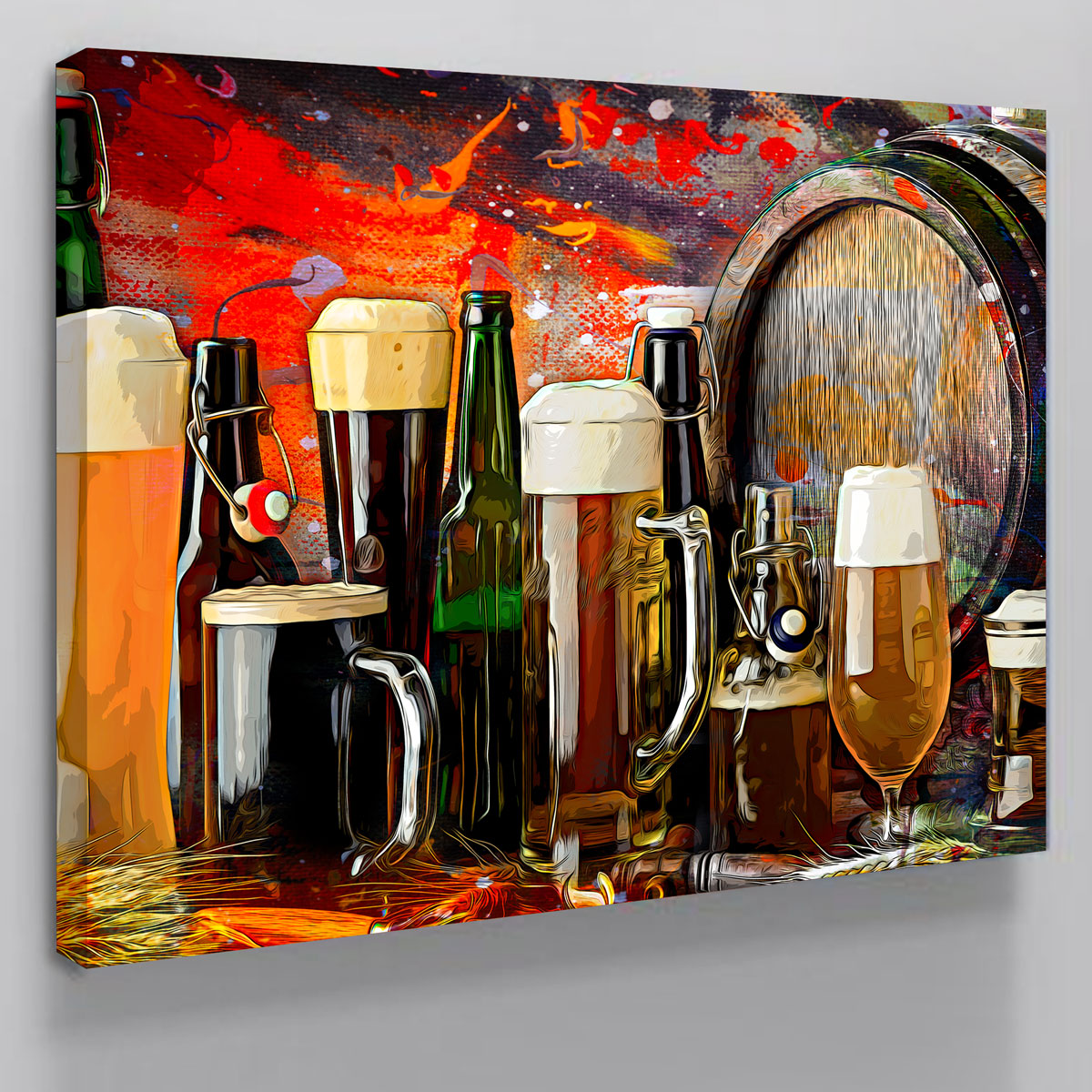 Stunning Beer Types Abstract Wall Art for Your Home Decor
