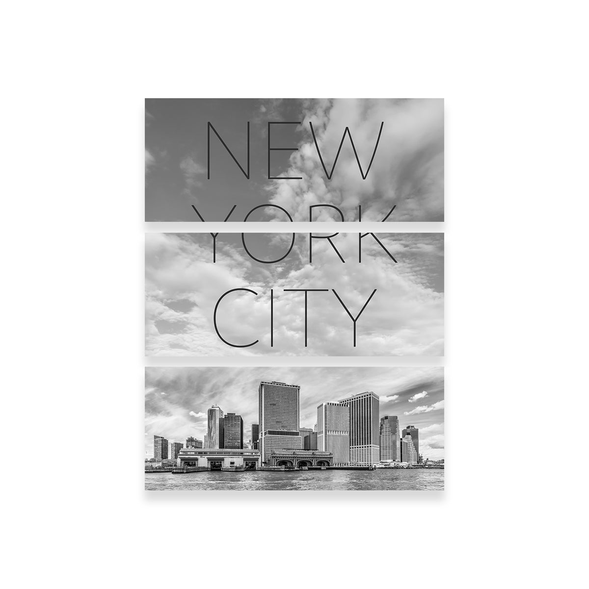 Stunning NYC Manhattan Bridge Text & Skyline Wall Art by Melanie Viola