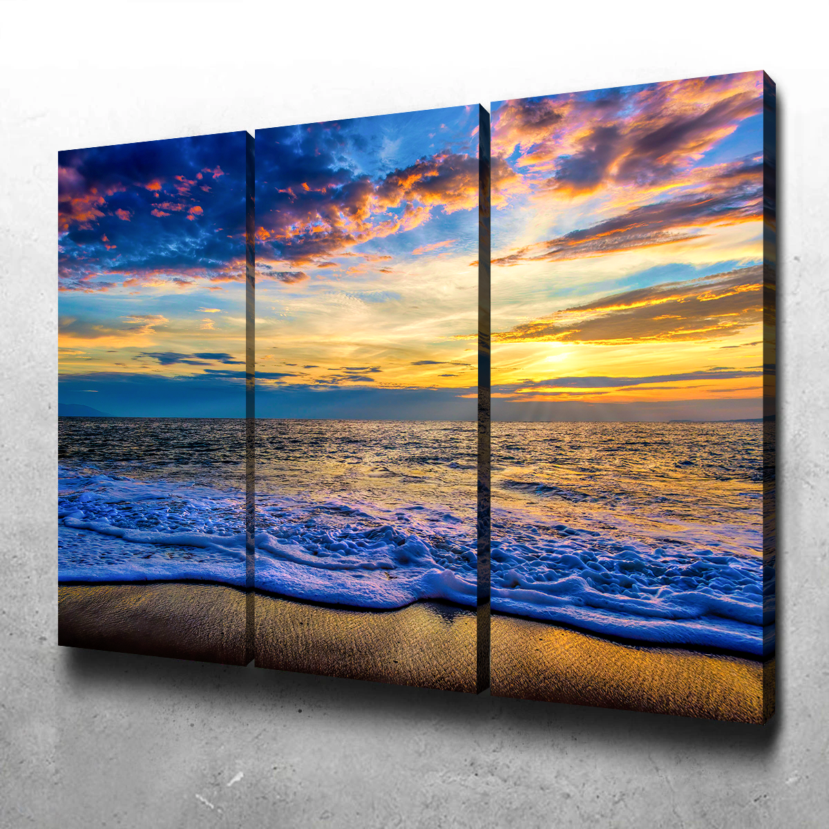Stunning Ocean Sunset Wall Art - Museum Quality Canvas Print