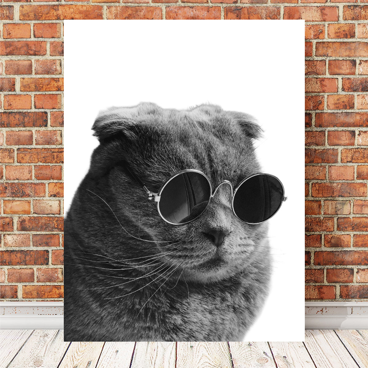 Stylish Cat Cool Wall Art by Lawisi