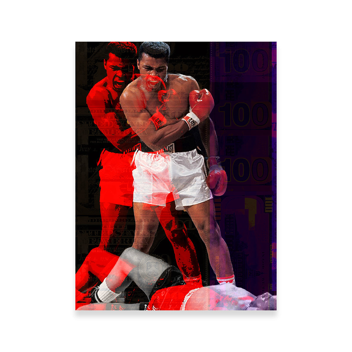 Stunning Ali Red Wall Art - Museum-Quality Canvas Print