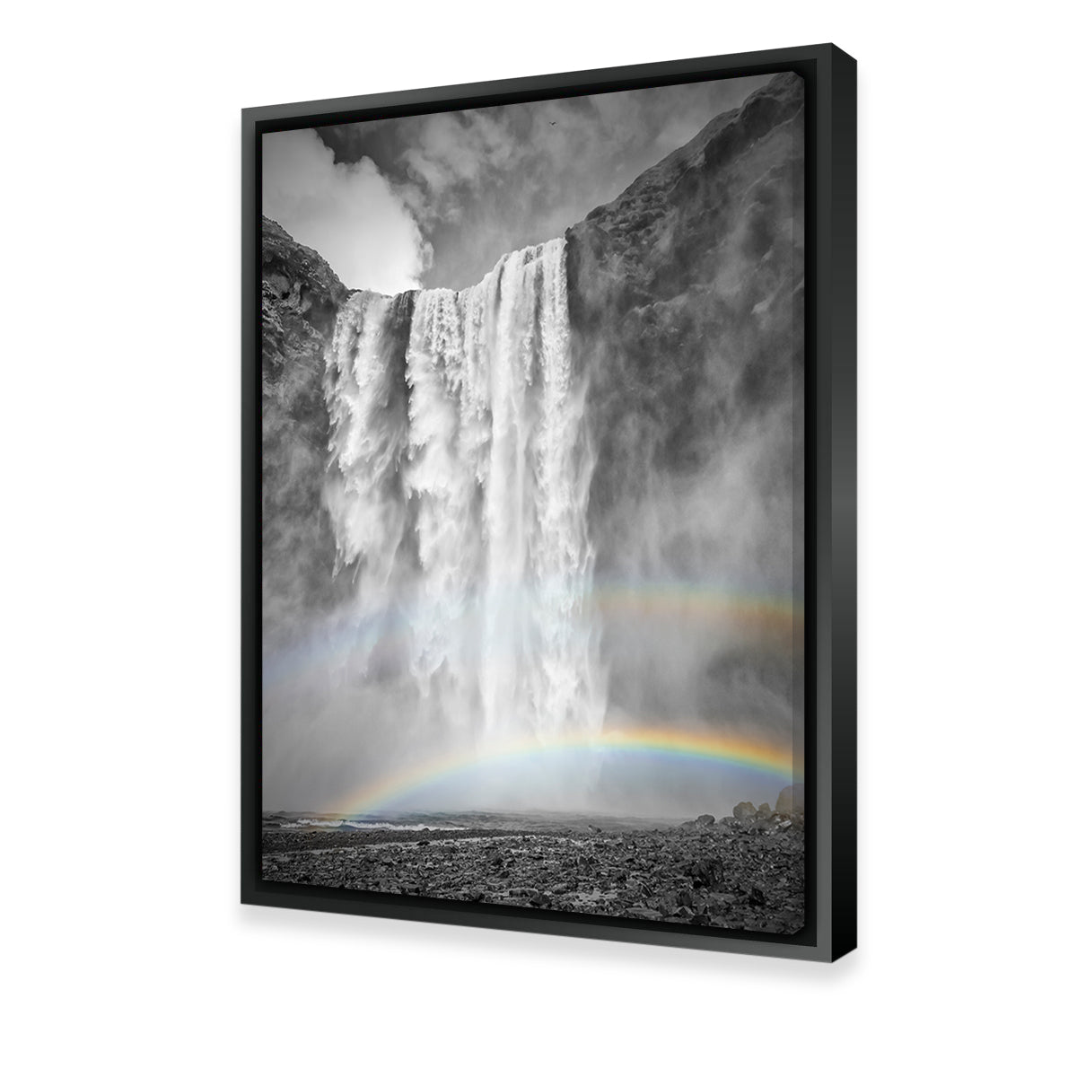 Iceland Skogafoss Stunning Double Rainbow Wall Art by Melanie Viola