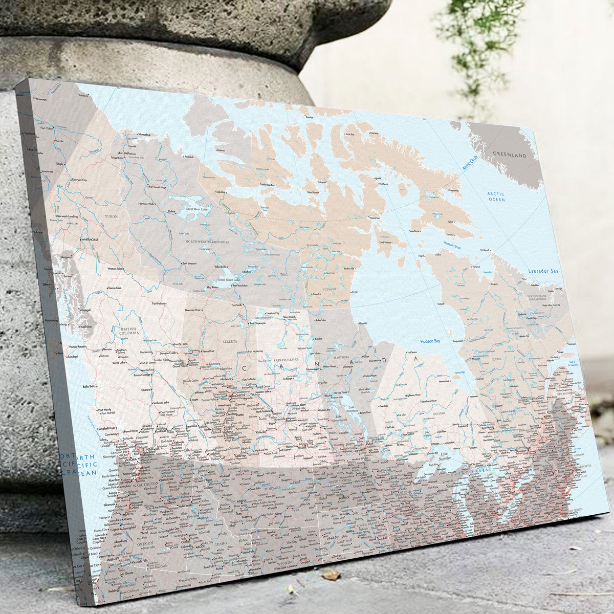 Stunning Canada Map Wall Art by Blursbyai