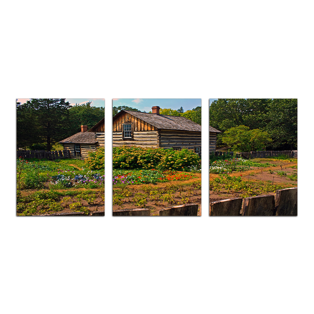 Pedersen House And Garden Wall Art - Sustainable Kiln - Dried Pine Framed Canvas