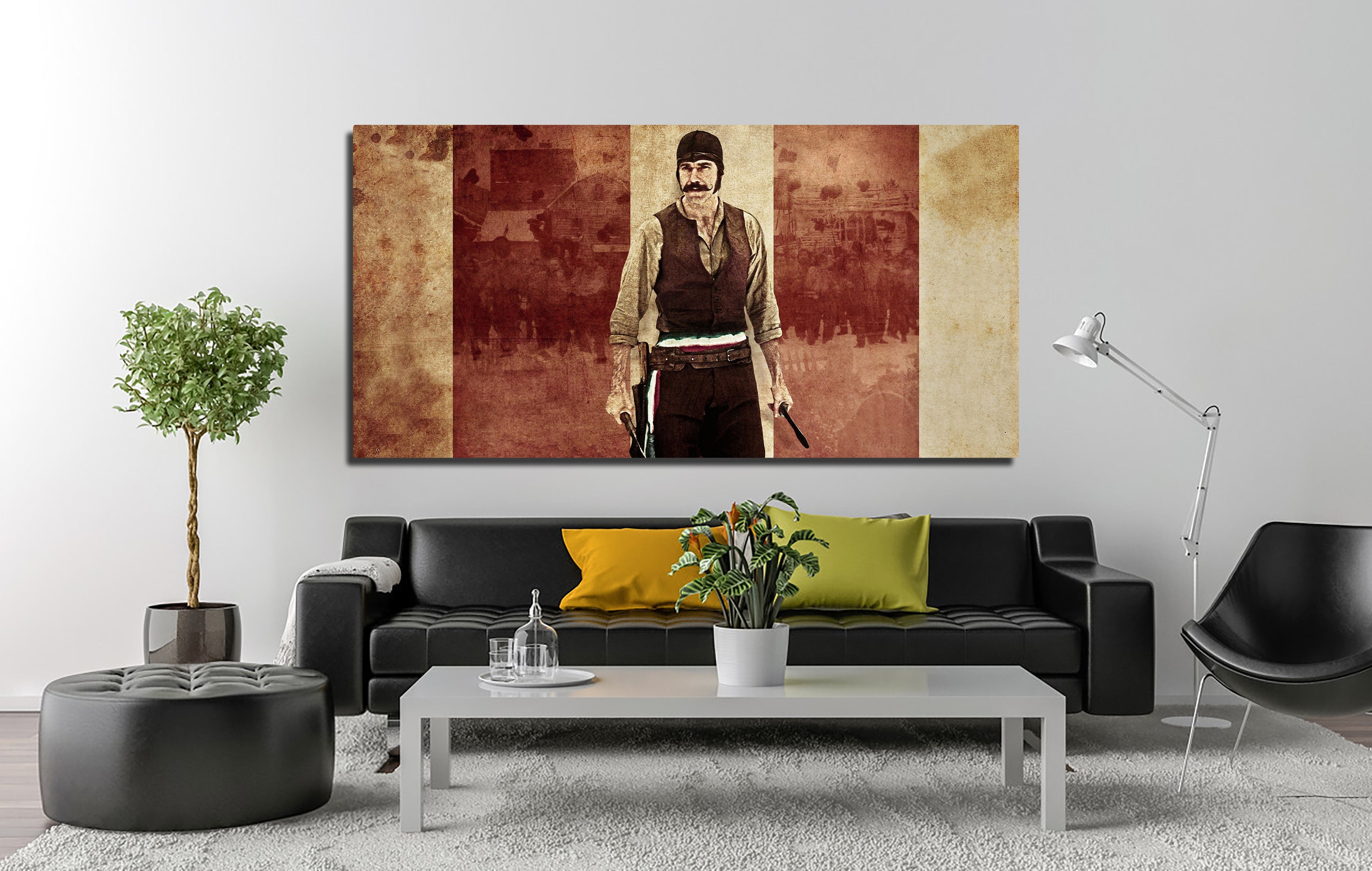 Bill Panoramic Wall Art - Museum-Quality Sustainable Pine Wood Canvas