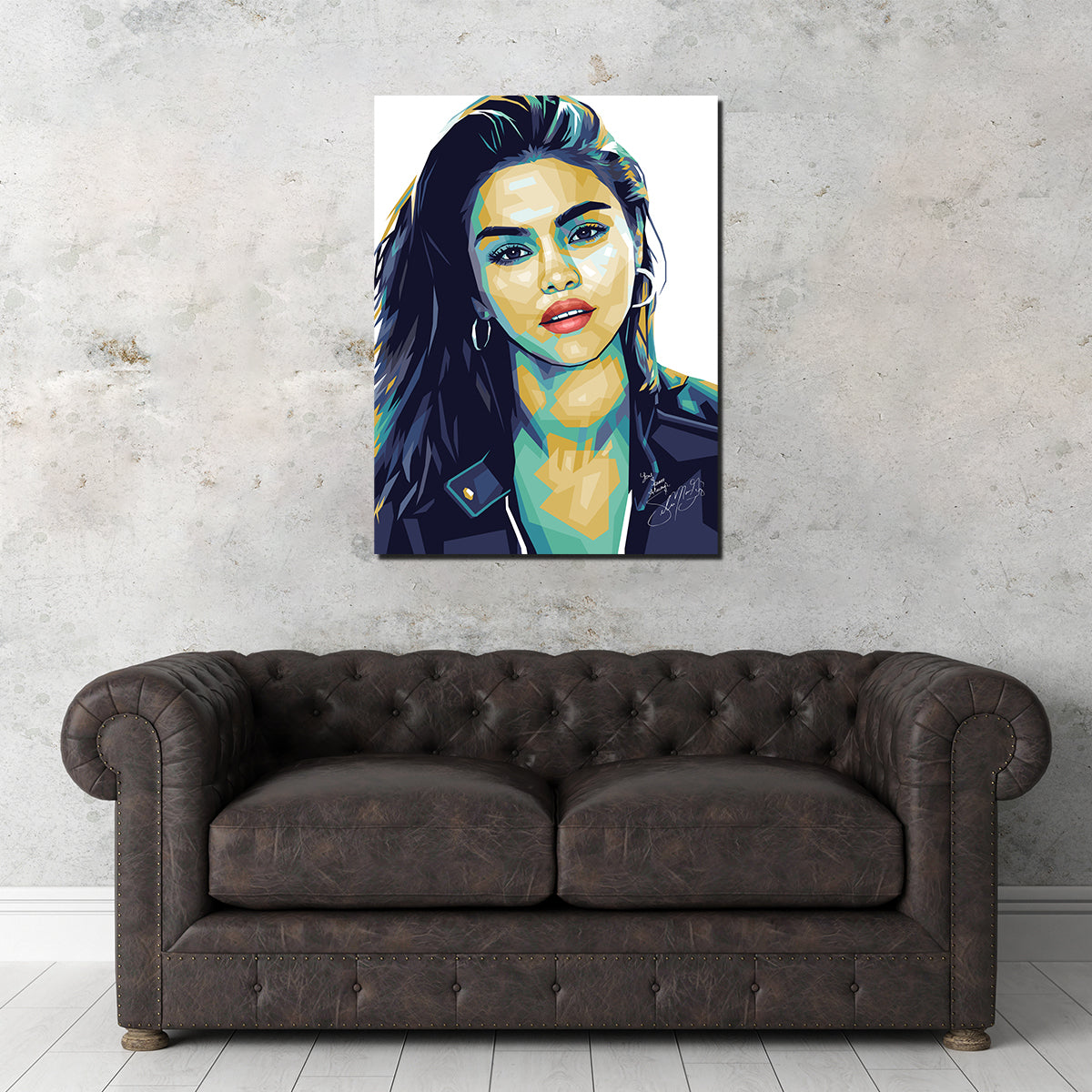 Stunning Selena Gomez White Wall Art by Ralph & Laura Design