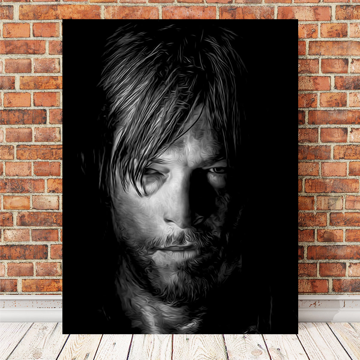 Stunning Portrait of The Walking Dead 2 Wall Art by George Sorin