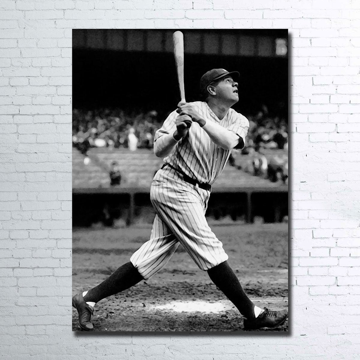 Authentic Babe Ruth One Piece Canvas Wall Art for Home Decor