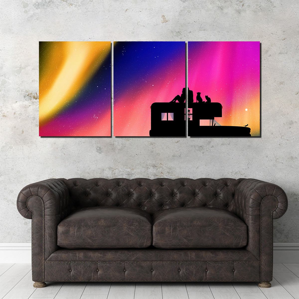 Stunning Northern Lights Camping Wall Art for Your Home Decor